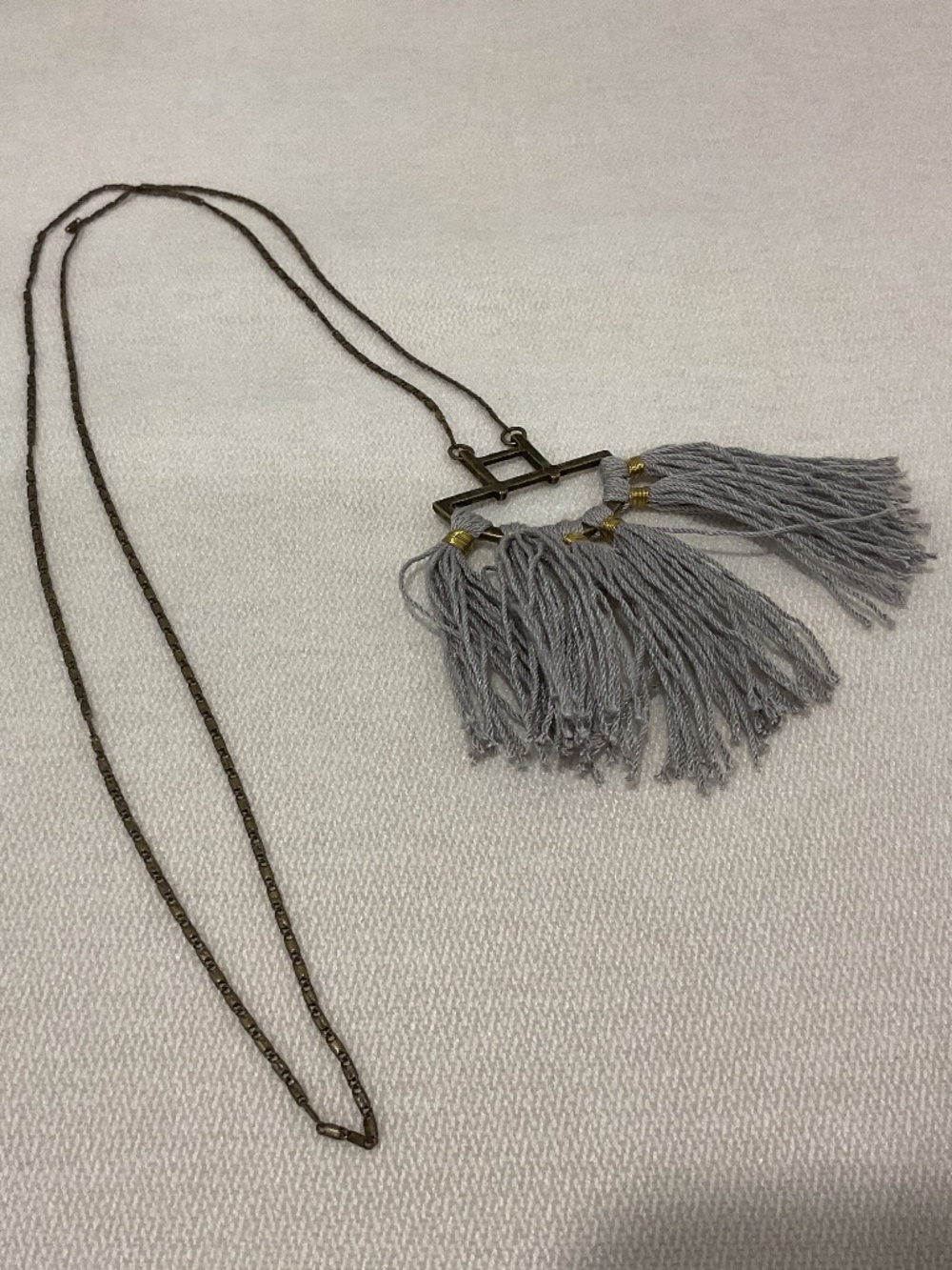 Embellish Fringe Long Necklace